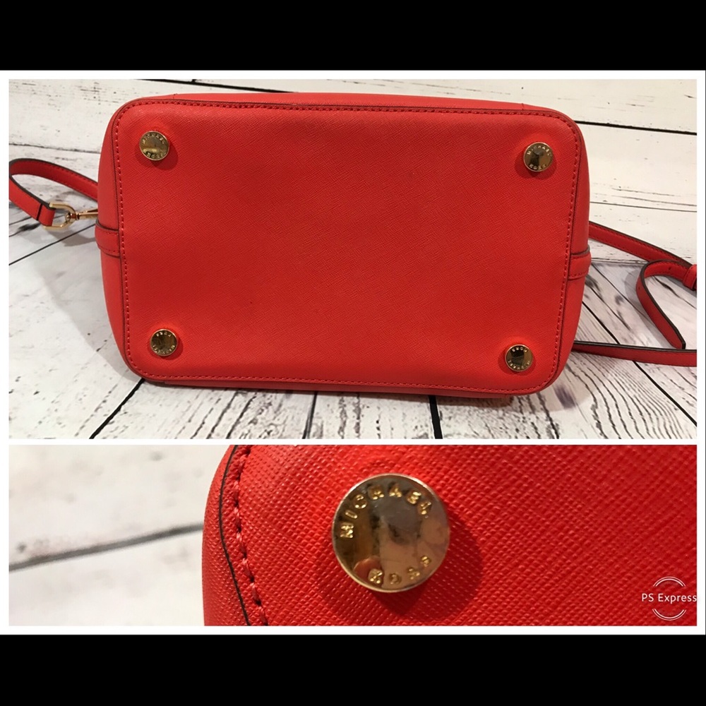 Michael Kors Red Tote Purse AUTHENTIC - Picture 7 of 8